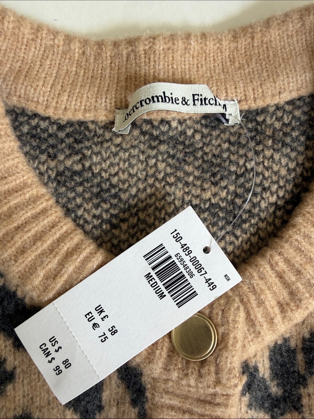 Abercrombie & Fitch Leopard Crew Cardigan - Picture 5 of 10